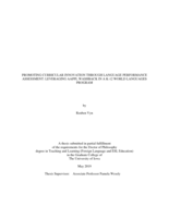 Promoting curricular innovation through language performance assessment: leveraging AAPPL washback in a K-12 world languages program