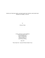 Poetics of the document and documentary poetics: documentary poetry by women, 1938-2015