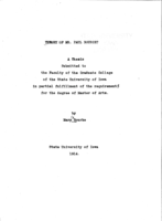Theory of Mr. Paul Bourget