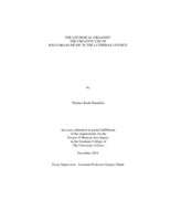 The liturgical organist: the creative use of solo organ music in the Lutheran liturgy