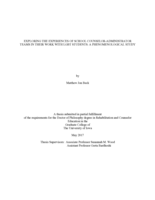 Exploring the experiences of school counselor-administrator teams in their work with LGBT students: a phenomenological study