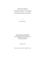 Stochastic process customer lifetime value models with time-varying covariates