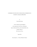 Considering the influence of high school experiences on students’ college aspirations
