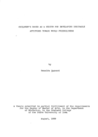 Children's books as a medium for developing desirable attitudes toward world friendliness
