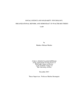 Social science and solidarity: psychology, organizational reform, and democracy in Walter Reuther's UAW