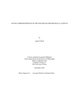 Sound correspondences in the English-Spanish bilingual lexicon