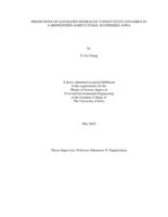 Predictions of saturated hydraulic conductivity dynamics in a midwestern agricultural watershed, Iowa
