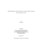 Three dimensional sharp interface Eulerian computations of multi-material flows