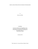 Mental health practices of school psychologists
