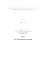 Domestic and international environmental policy in Mexico: compounding issues for the marine environment