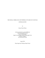 The neural correlates and temporal dynamics of cued fear generalization