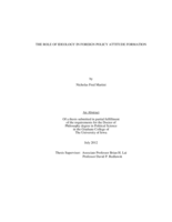 The role of ideology in foreign policy attitude formation