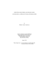 Expecting good things and feeling good: a sociological approach to health inequalities