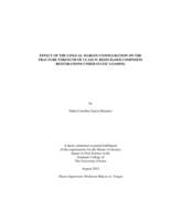 Effect of the lingual margin configuration on the fracture strength of class IV resin based composite restorations under static loading