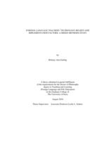Foreign language teachers’ technology beliefs and implementation factors: a mixed methods study