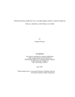 Postcolonial identity in a globalizing India: case studies in visual, musical and oral culture