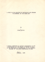 A study on the relation of motivation and rewards to learning in the white rat