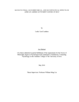 Sociocultural, sociohistorical, and sociopolitical effects on African American women's sense of self