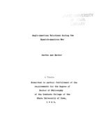 Anglo-American relations during the Spanish-American war