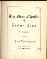 The slime moulds of eastern Iowa