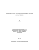 Isotopic analysis of shallow groundwater of the Clear Creek watershed