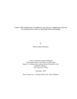 Using video modeling to improve the social communication of an adolescent with autism spectrum disorder