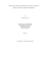 The self-management of diabetes in older African American women caregivers of persons with dementia