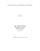 Synthesis of silica based porous nanomaterials