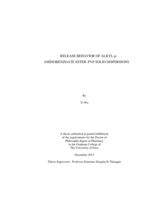 Release behavior of alkyl-p-aminobenzoate ester–PVP solid dispersions