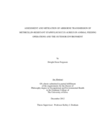 Assessment and mitigation of airborne transmission of methicillin-resistant Staphylococcus Aureus in animal feeding operations and the outdoor environment