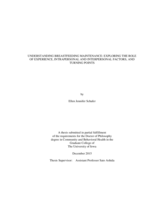 Understanding breastfeeding maintenance: exploring the role of experience, intrapersonal and interpersonal factors, and turning points