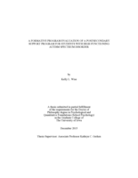 A formative program evaluation of a postsecondary support program for students with high functioning autism spectrum disorder