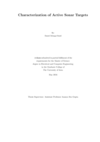 Characterization of active sonar targets