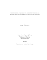 Uranium series analysis of 2006 Augustine volcanics: an investigation into the timescales of magmatic processes