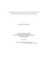 Development of a highly resolved 3-D computational model for applications in water quality and ecosystems
