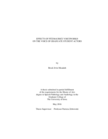 Effects of Fitzmaurice Voicework® on the voice of graduate student actors
