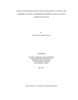 School nursing documentation: knowledge, attitude, and barriers to using standardized nursing languages and current practices