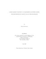 Labor market policies in an equilibrium matching model with heterogeneous agents and on-the-job search
