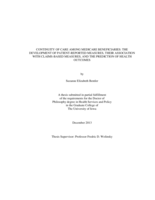 Continuity of care among Medicare beneficiaries: the development of patient-reported measures, their association with claims-based measures, and the prediction of health outcomes