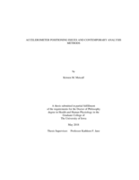 Accelerometer positioning issues and contemporary analysis methods