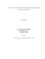 Rocky: virtual sculpting as the basis for computer generated character development