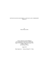 How much is enough in brief acceptance and commitment therapy?