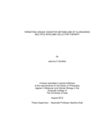 Targeting unique oxidative metabolism of clonogenic multiple myeloma cells for therapy