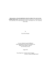 Pedagogical transcriptions for teaching two advanced works for cello: Beethoven’s Sonata for cello and piano no. 3 in A major, op. 69 and Haydn’s Cello concerto no. 1 in C major, Hob.VIIb.1