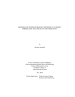 Methods for testing for group differences in highly correlated, nonlinear eye-tracking data