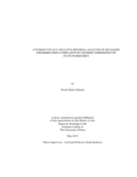 A woman's place: negative binomial analysis of sex-based discrimination complaints by gender composition of state workforce