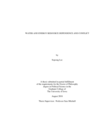 Water and energy resource dependence and conflict