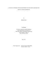 A study of optimization-based predictive dynamics method for digital human modeling