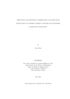 Effective and efficient correlation analysis with application to market basket analysis and network community detection