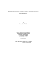 Perceptions of student section leaders in selected collegiate marching bands